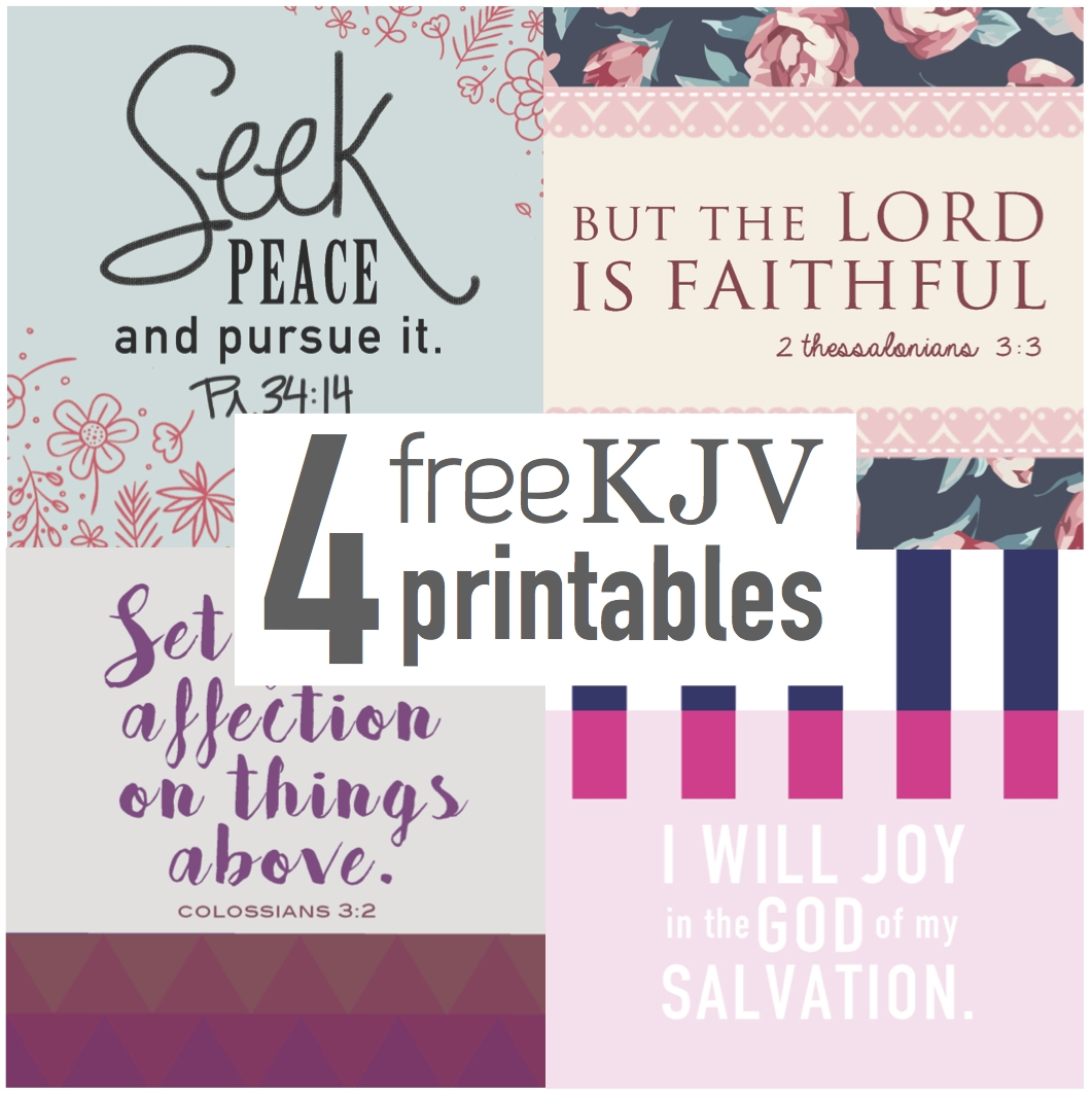 Free KJV Bible Verse Printables Six Clever Sisters