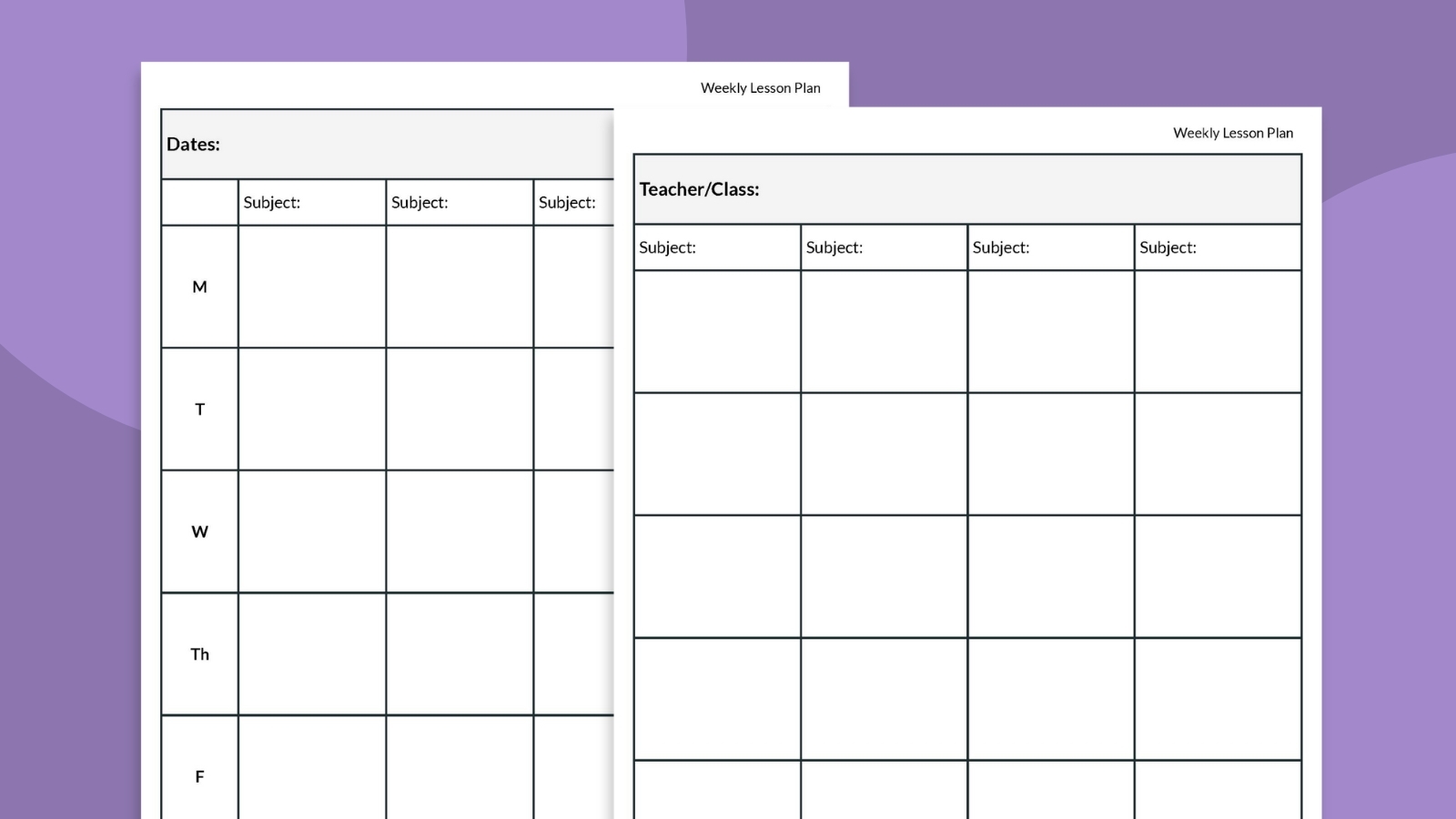 Free Lesson Plan Template Printable