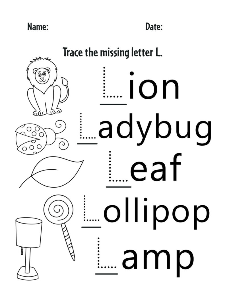 Letter L Printable Worksheets