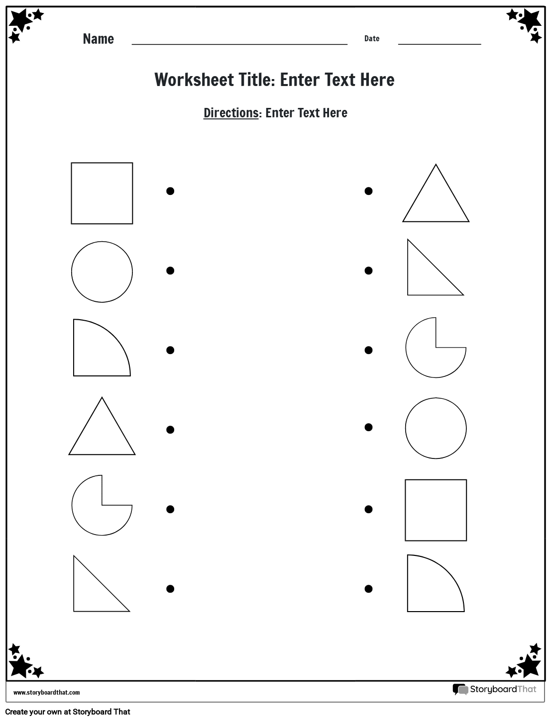 Free Printable Matching Shapes Worksheets