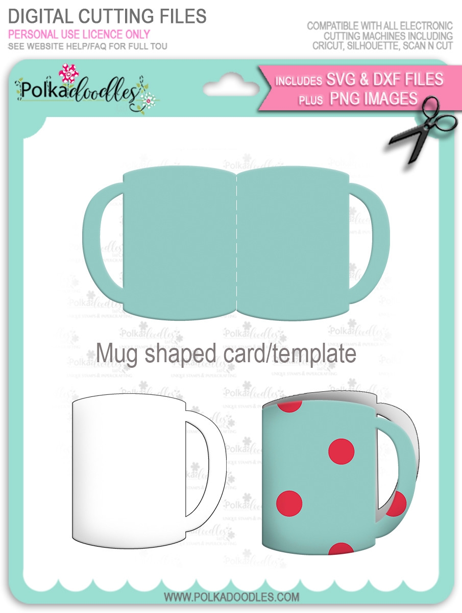 FREE Mug Shaped Card Template
