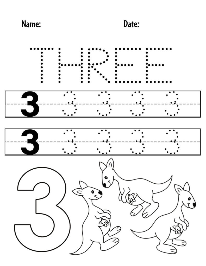 Free Printable Number Worksheets Number 3