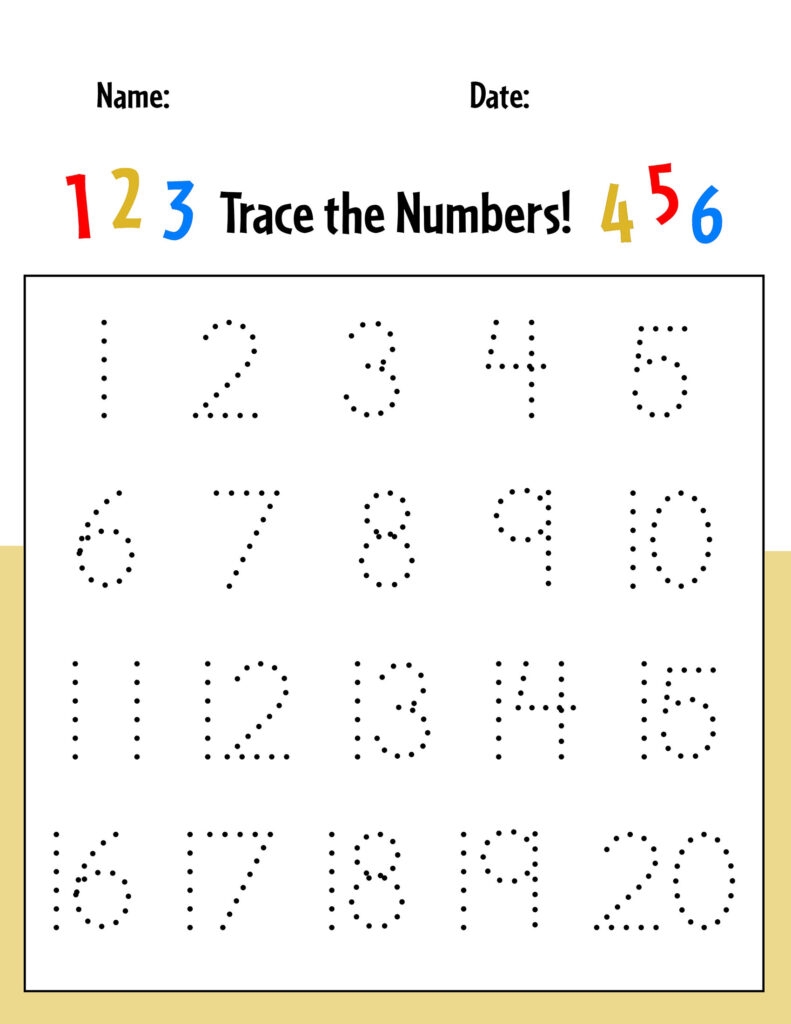 Free Printable Number Worksheets 1 20