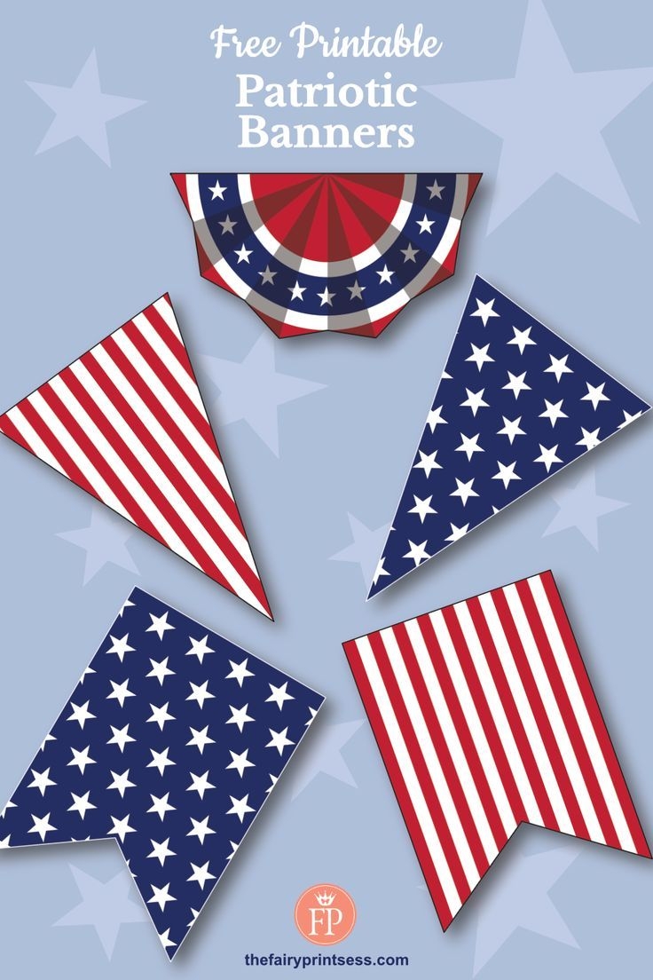 Free Printable American Flag Patriotic Banners