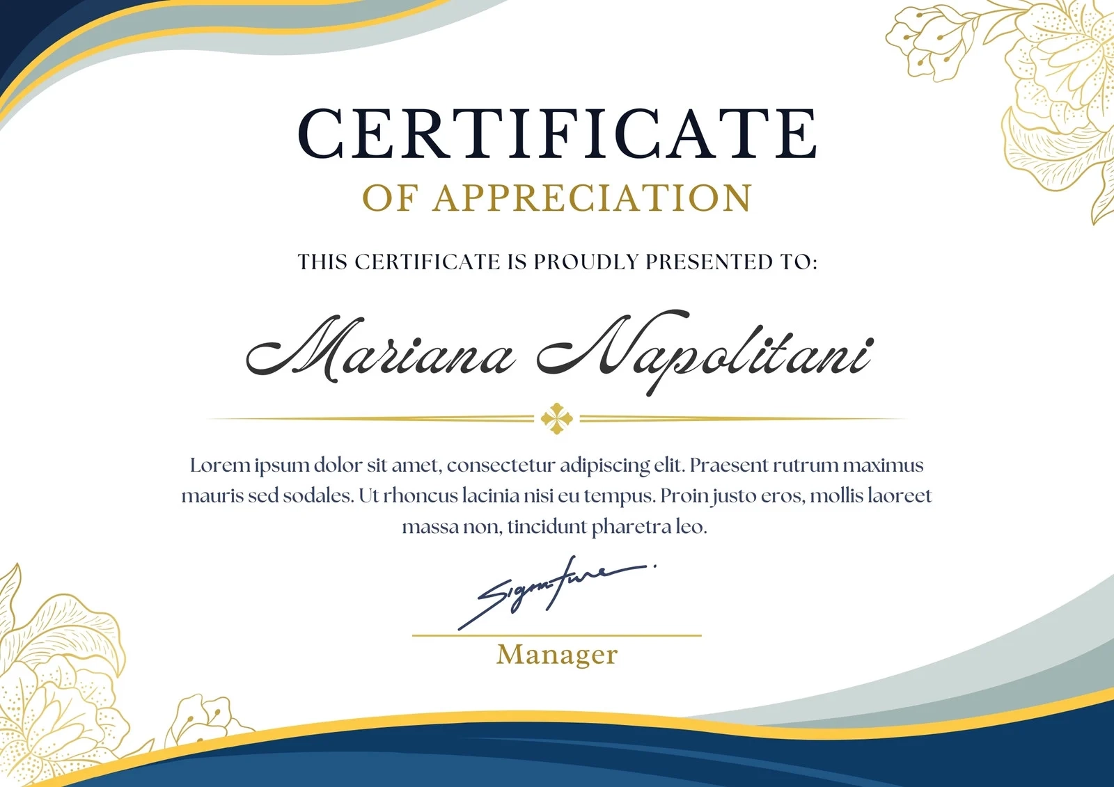 Printable Blank Certificate Template Free