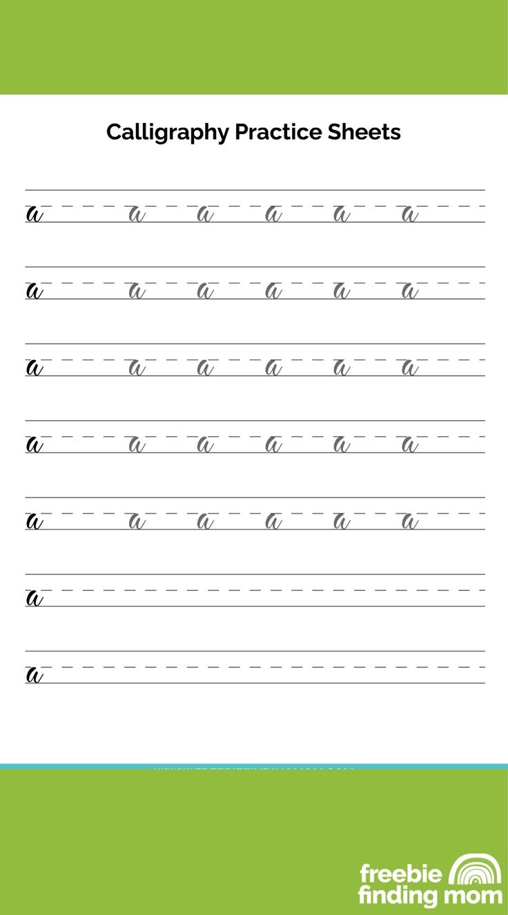 Free Calligraphy Worksheets Printable