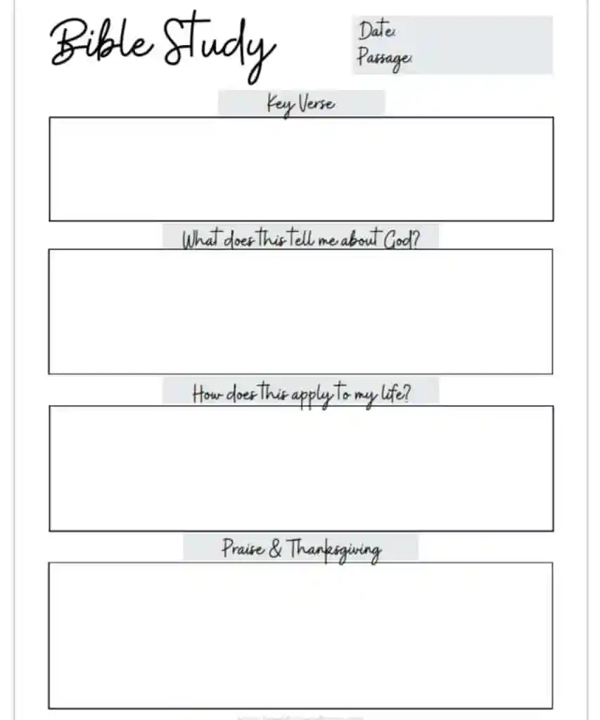 Kids Bible Study Worksheets Free Printable