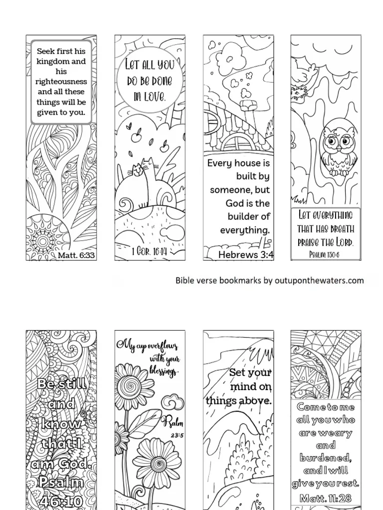Printable Bible Bookmark Template