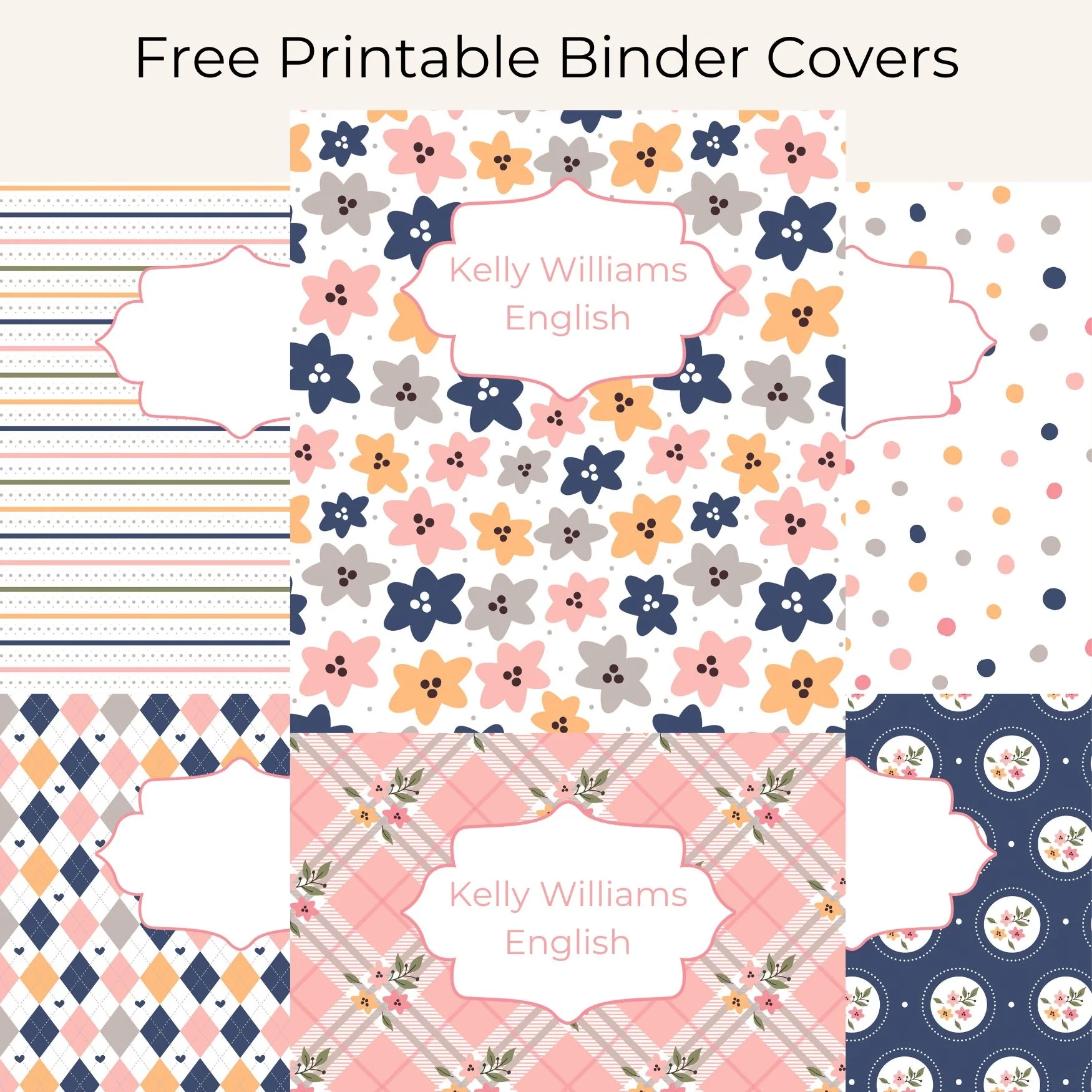 Free Printable Binder Cover Templates