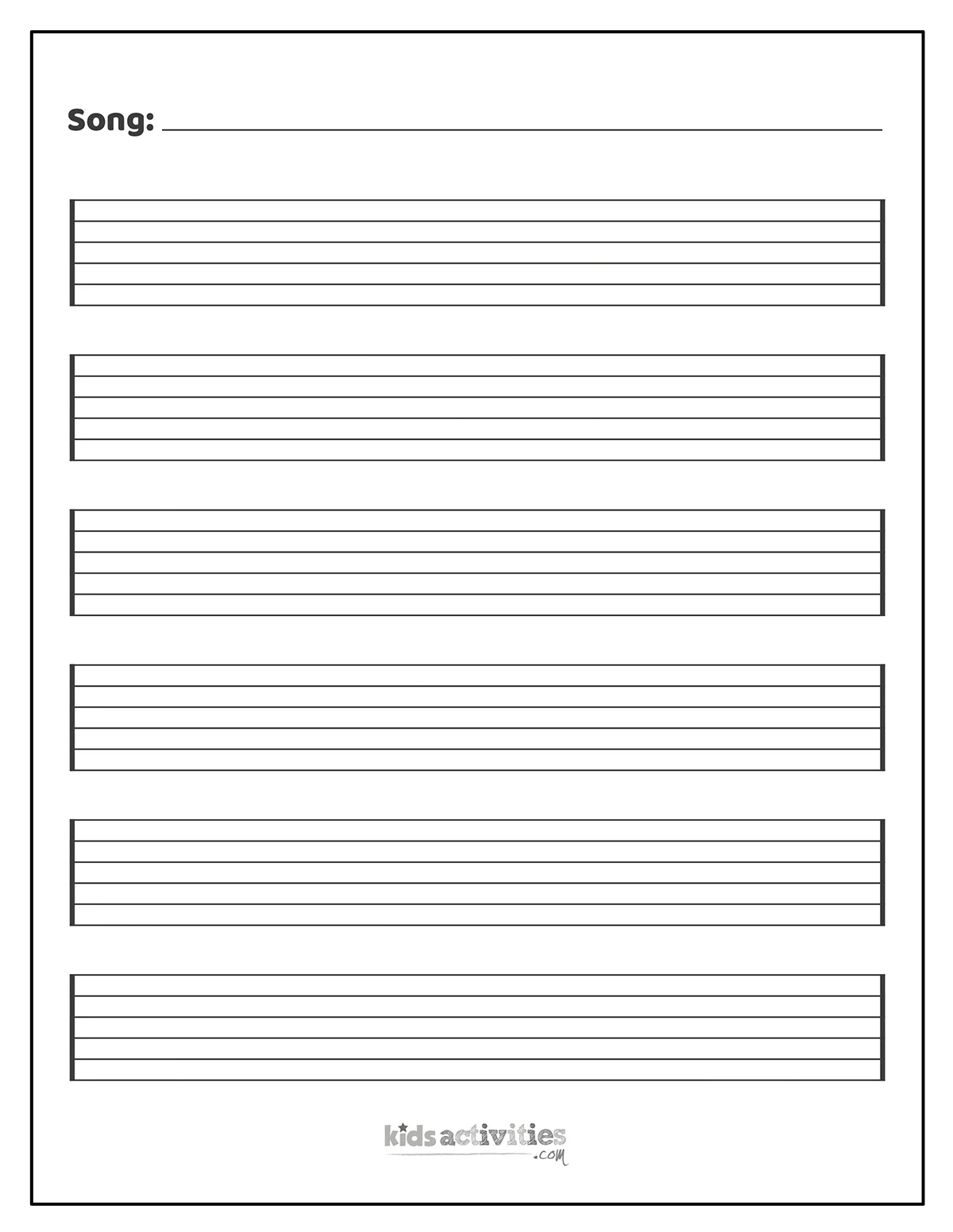 Free Music Sheet Printables