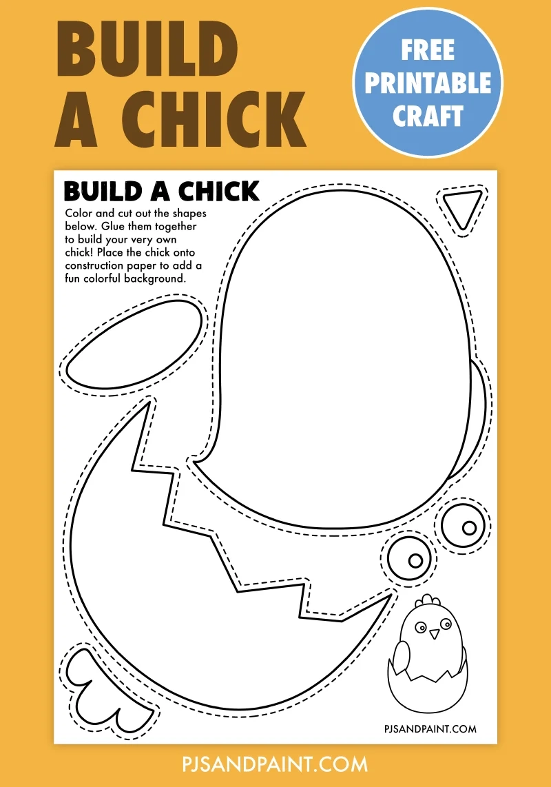 Easter Chick Printable Template