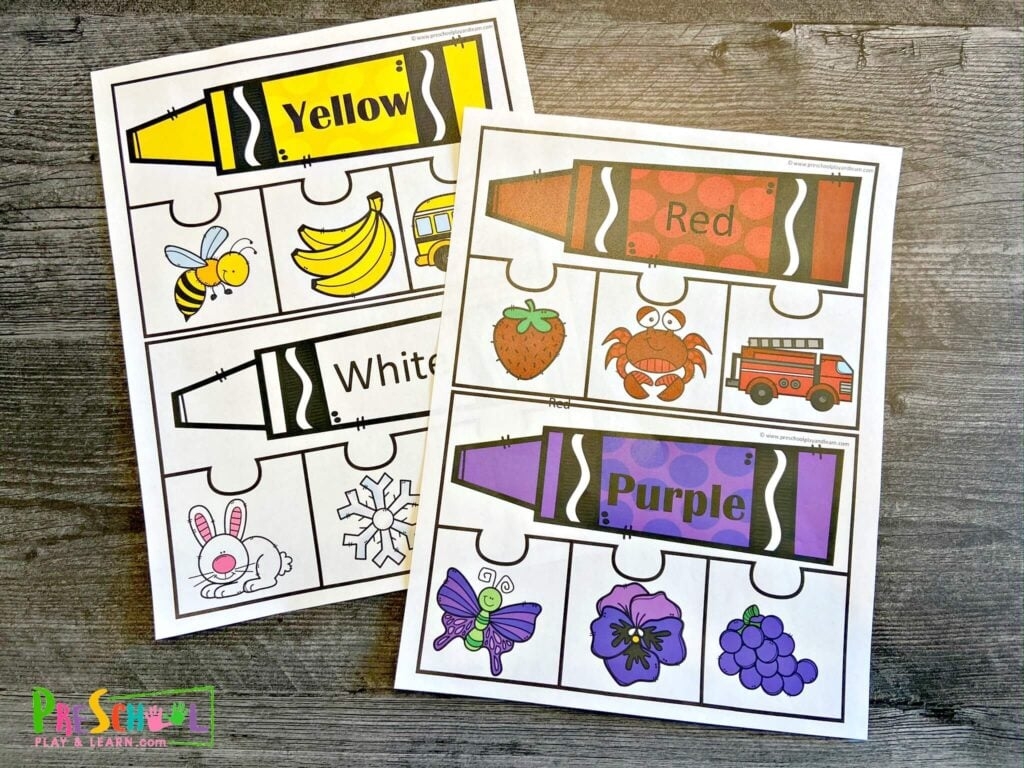 Free Printable Color Puzzles
