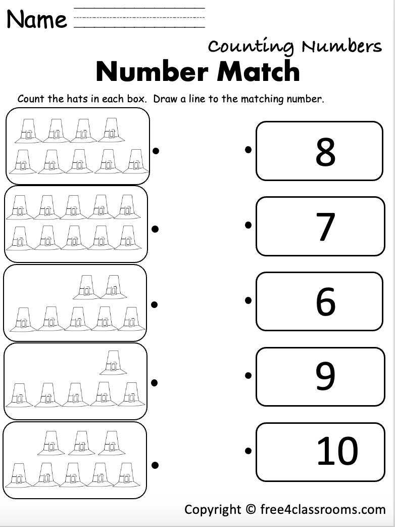Free Printable Counting Worksheets For Pre K