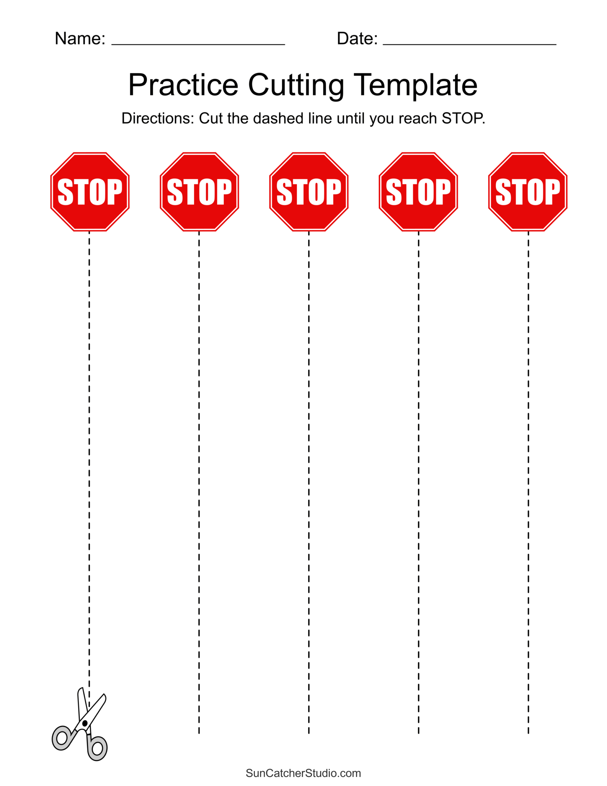Free Printable Cutting Practice Sheets