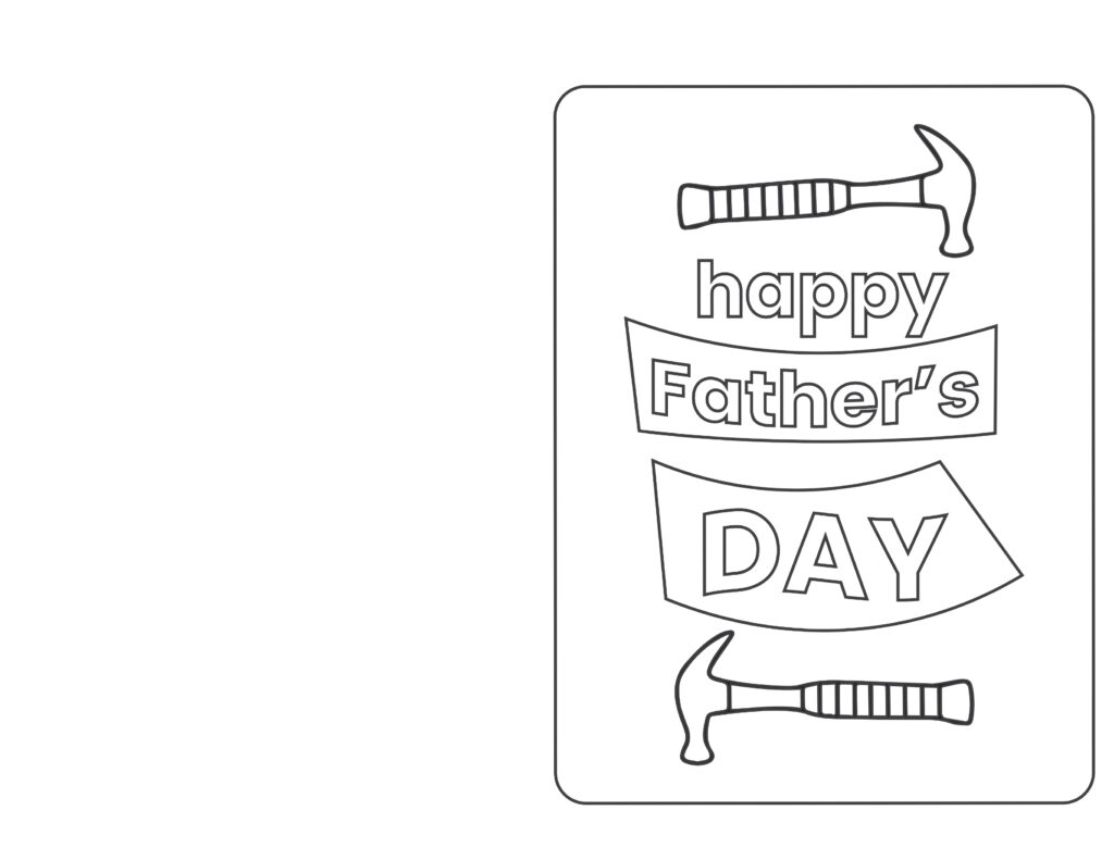Free Printable Father s Day Cards For Kids To Color Happy 