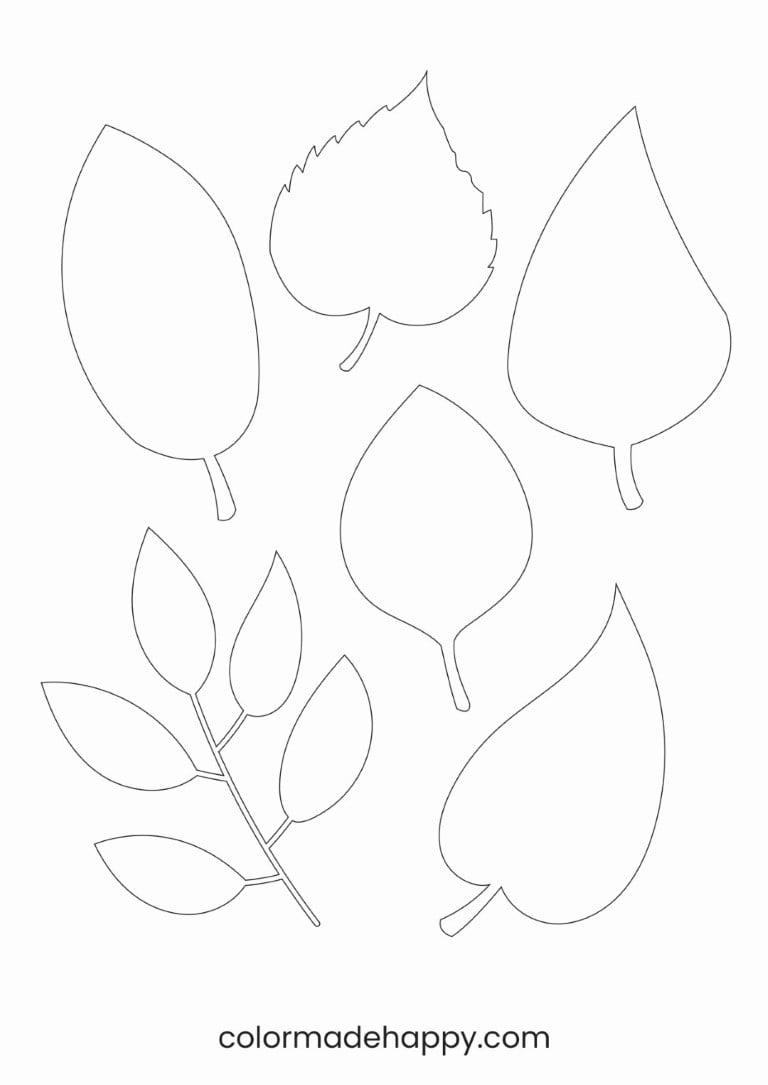 Printable Simple Leaf Template