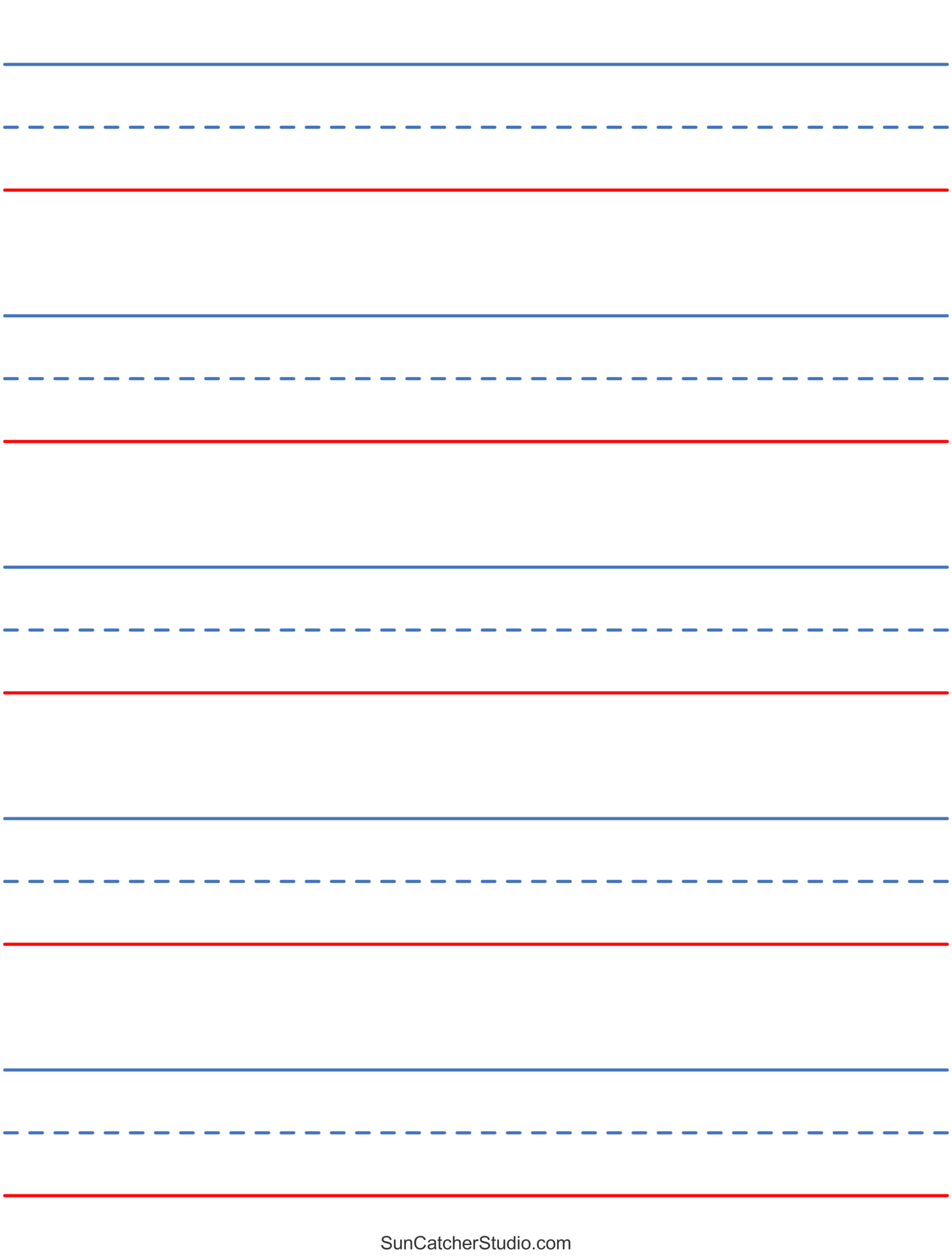 Free Printable Lined Paper Handwriting Notebook Templates 