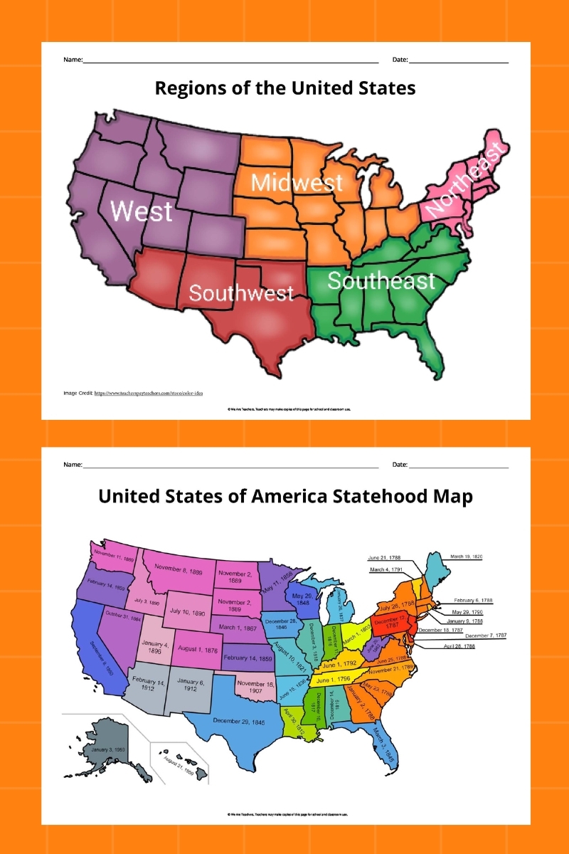 Free Printable Us Regions Worksheets For Kids