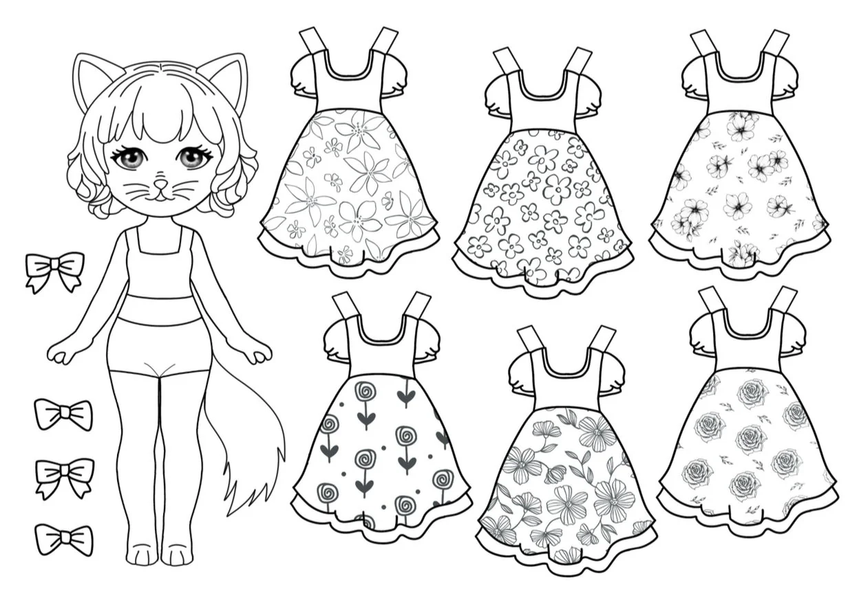 Paper Doll Printable Template Free