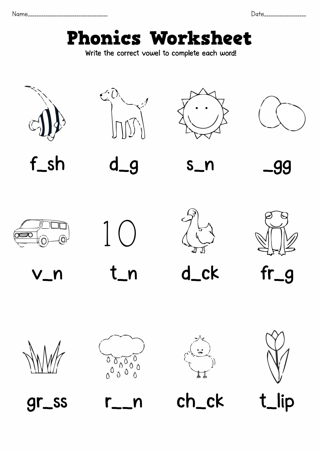 1st Grade Worksheets Printable Phonics