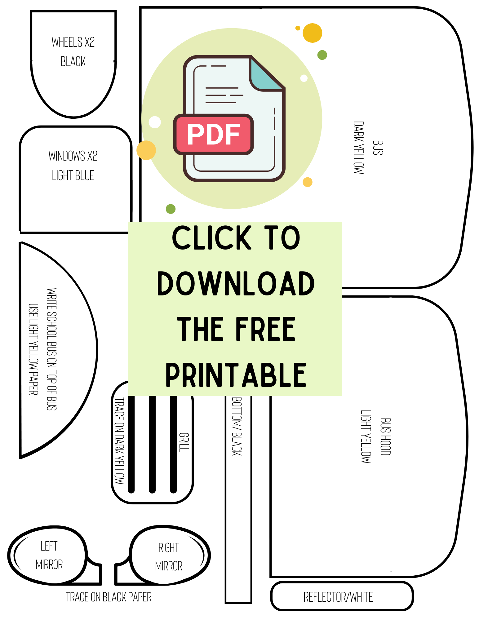 Printable Bus Template