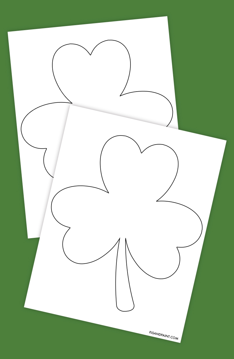 Free Printable Shamrock Template Pjs And Paint