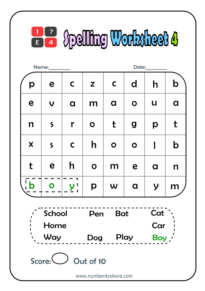 Free Printable Spelling Worksheets Pdf