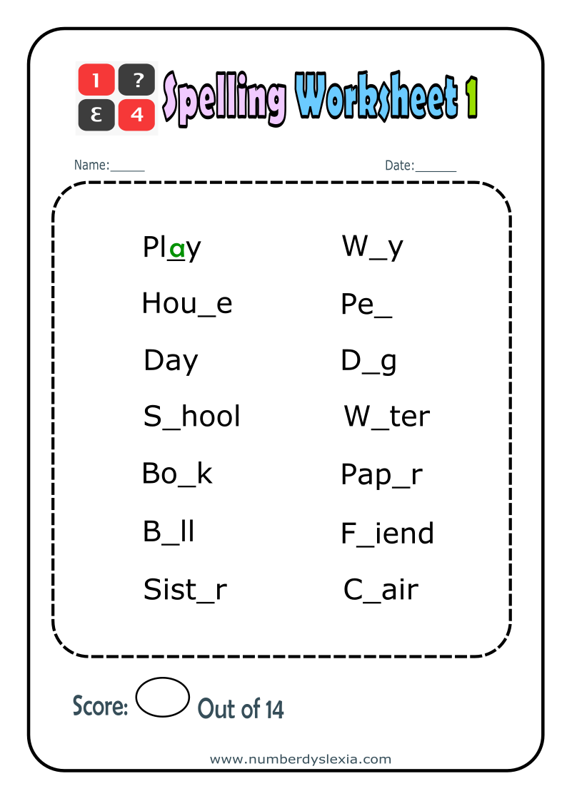 Free Printable Spelling Worksheets Grade 4