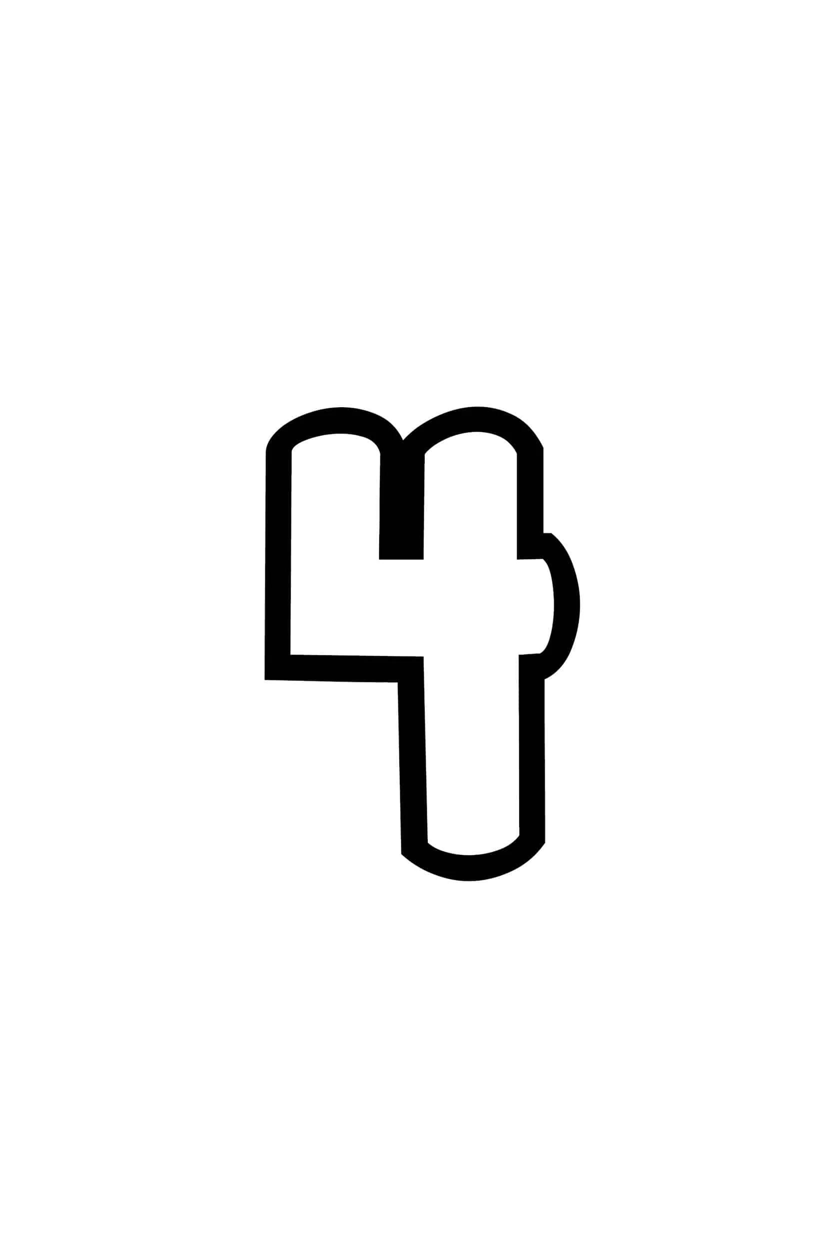 Number 4 Printable