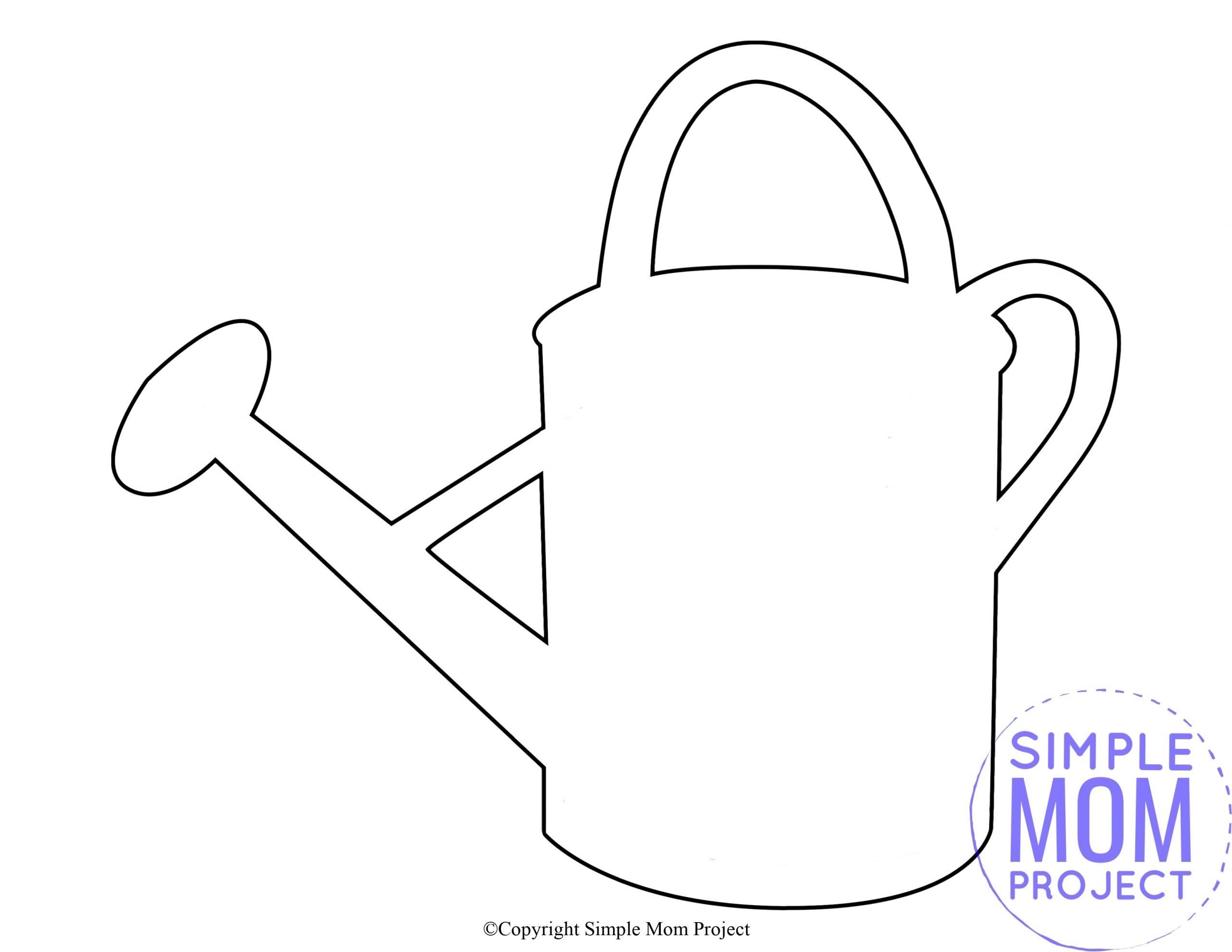 Free Printable Watering Pail Template Simple Mom Project