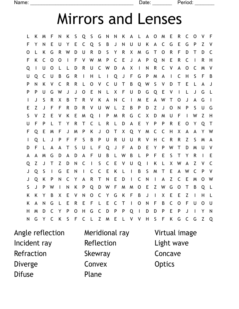 Mirror Eyes Crossword Puzzle Printable