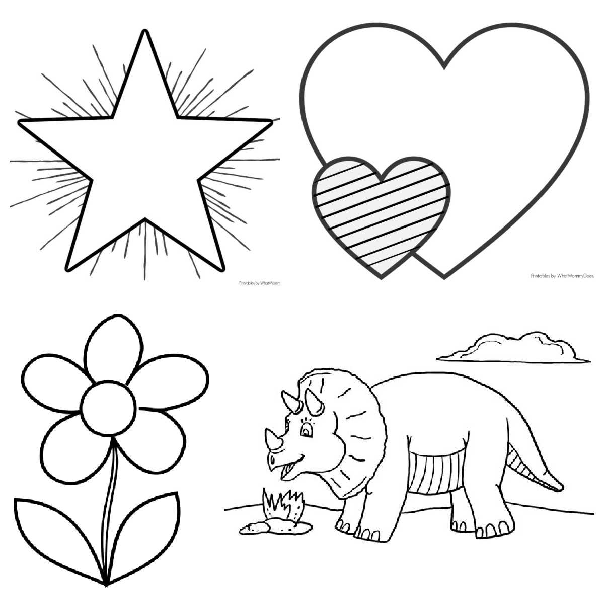 Printable Coloring Worksheets For Toddlers
