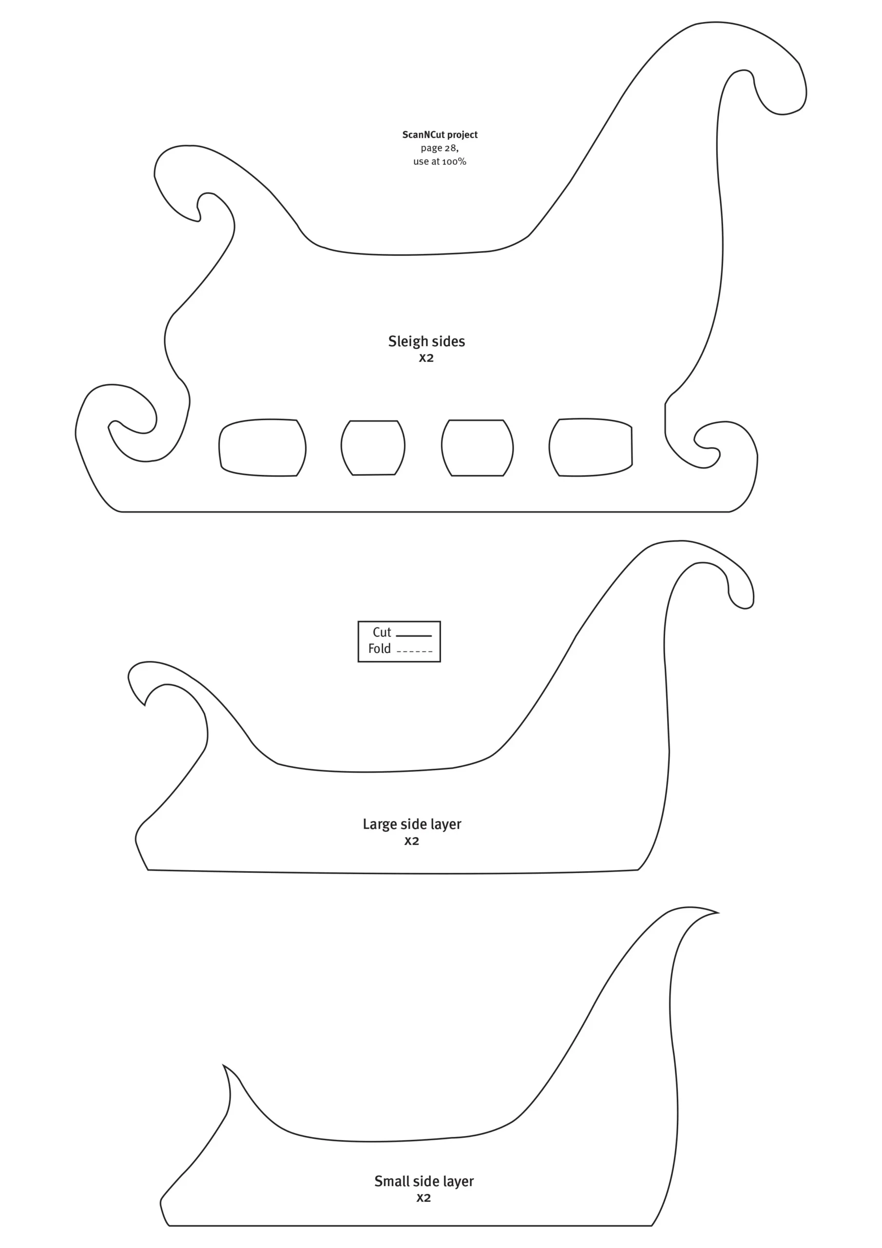 Free Printable Santa Sleigh Templates