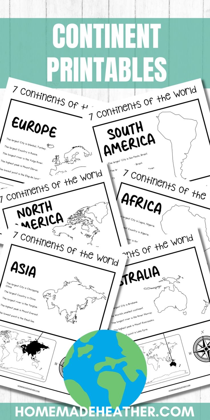 Free Seven Continent Printables