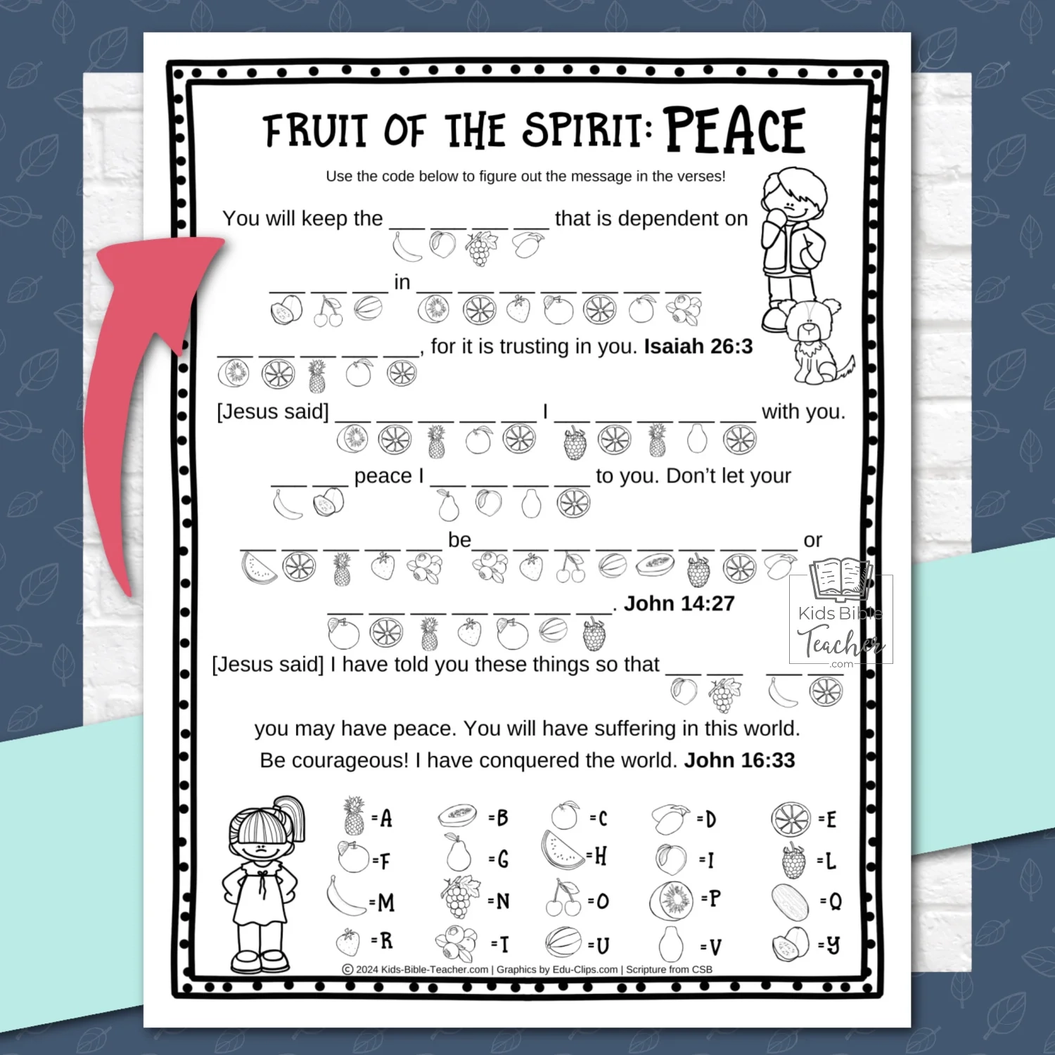 Fruit Of The Spirit Activity Pages