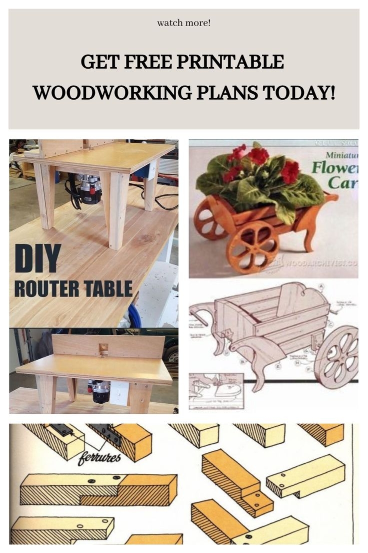 Get Free Printable Woodworking Plans Today 