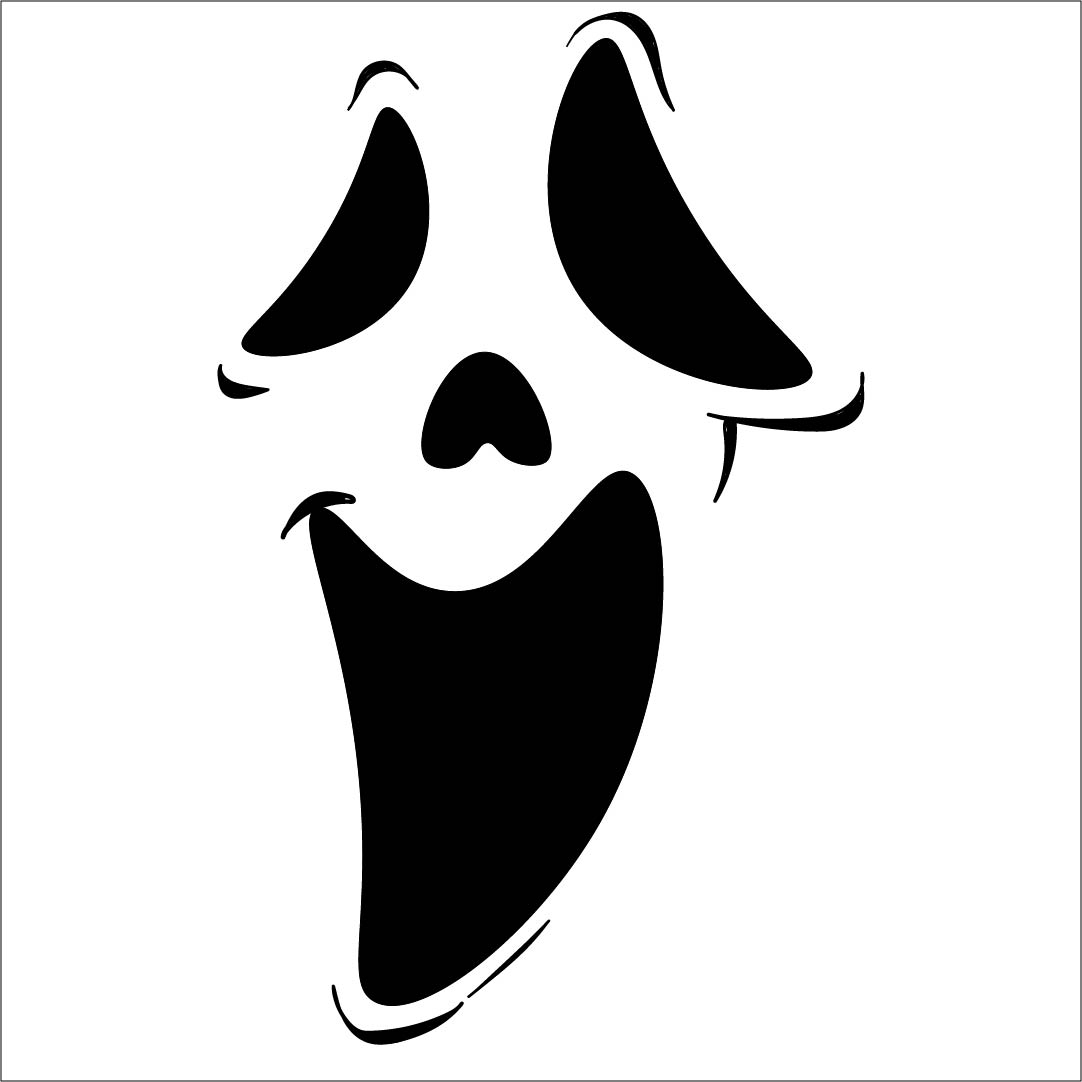 Ghost Face Template 14 Free PDF Printables Printablee