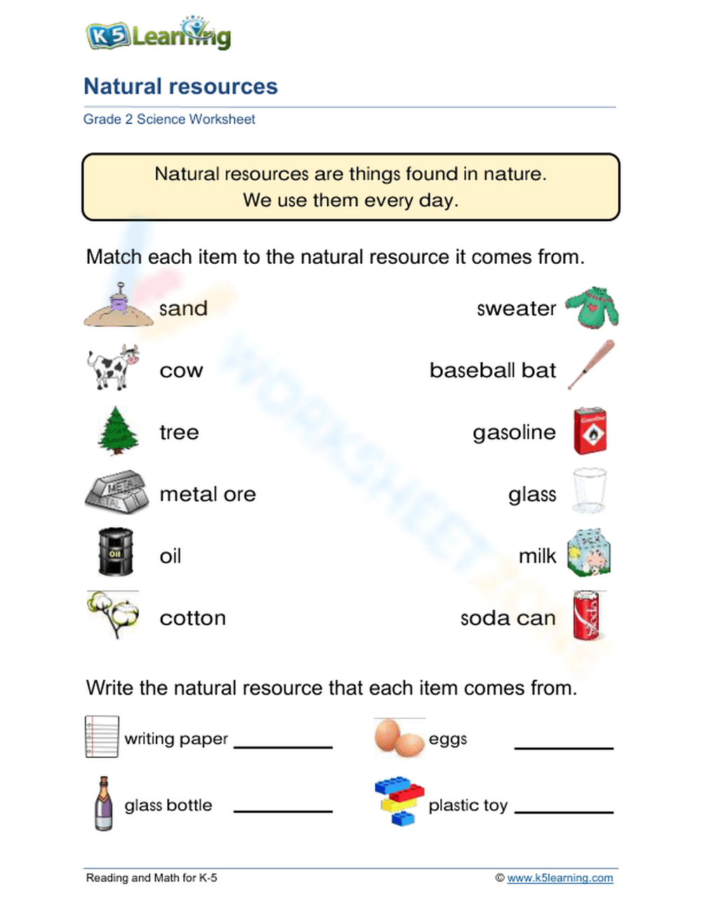 Free Printable Science Worksheets 2nd Grade