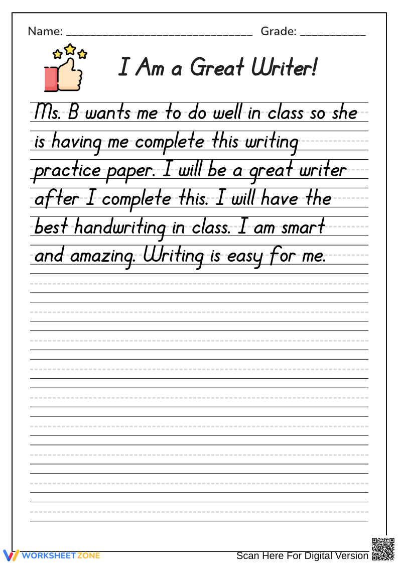 Grade 3 Handwriting Worksheets