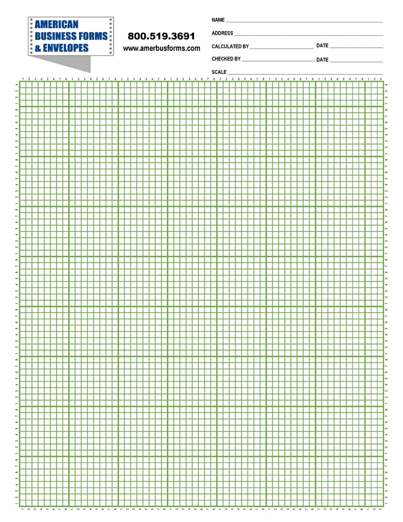 Graphing Paper Printable Pdf Green
