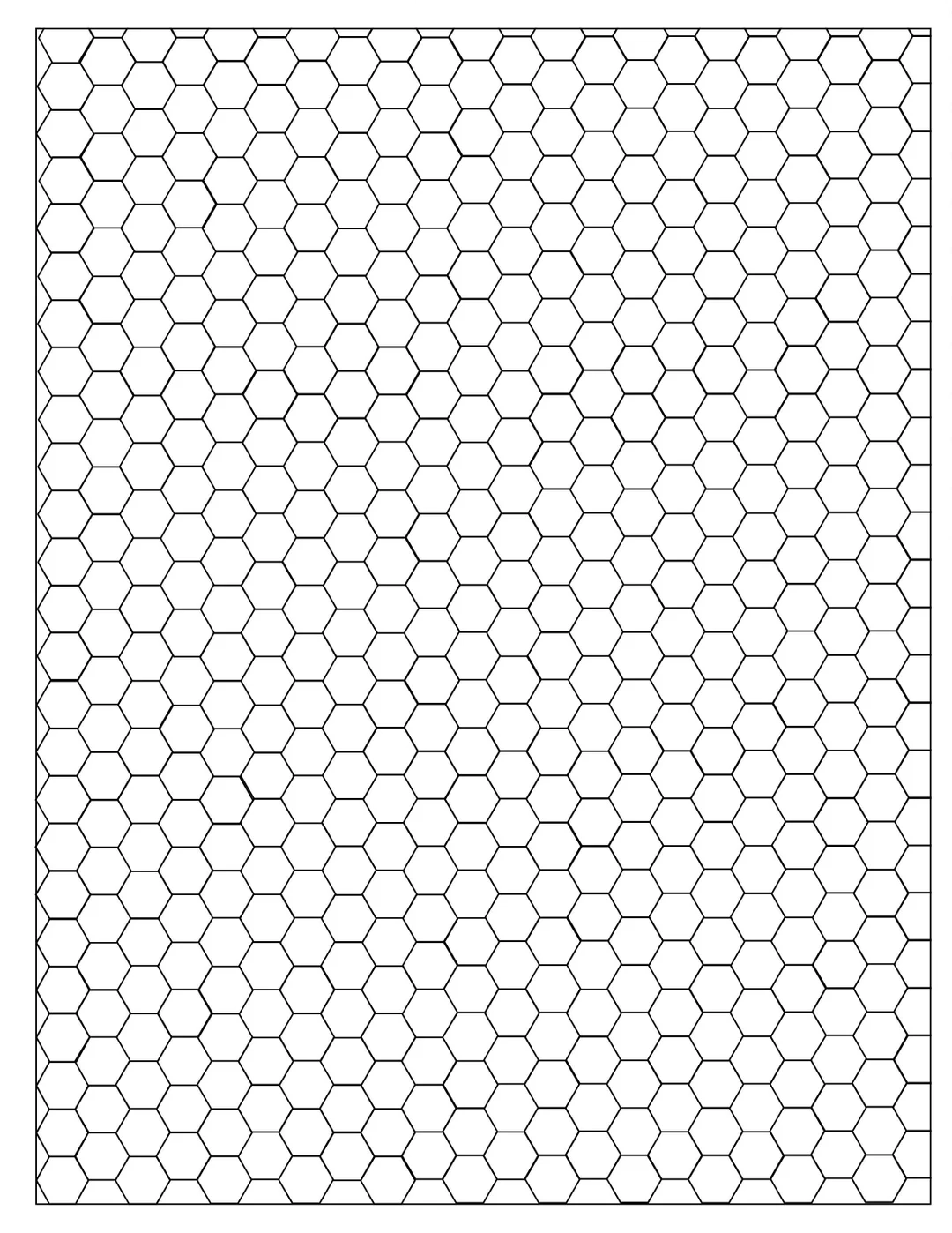 Half inch Hex Graph Paper Etsy