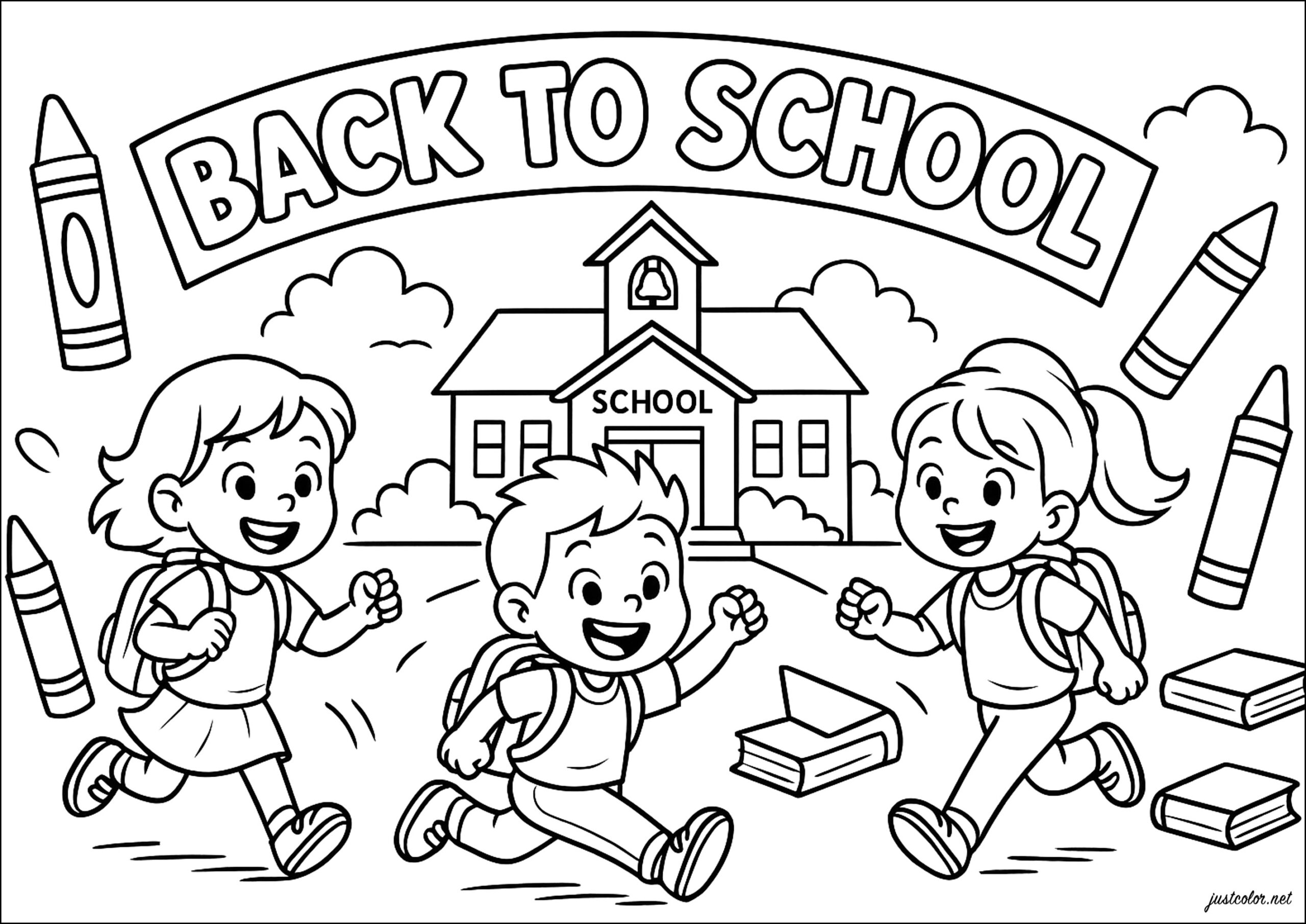 Free Printable Back To School Coloring Sheets