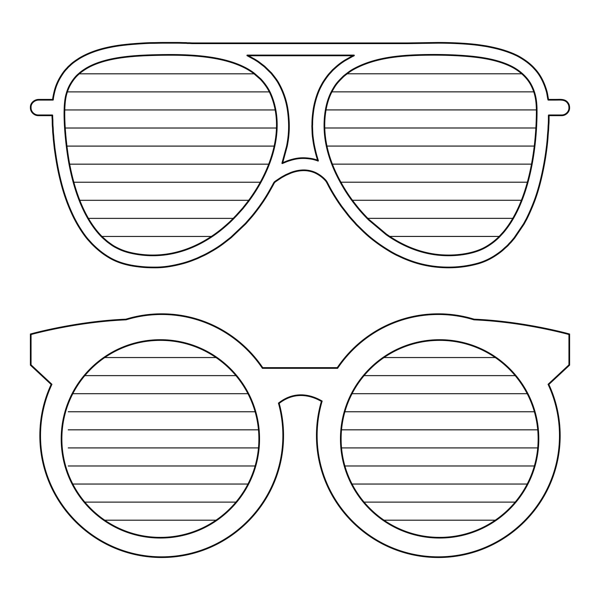 Printable Glasses Template