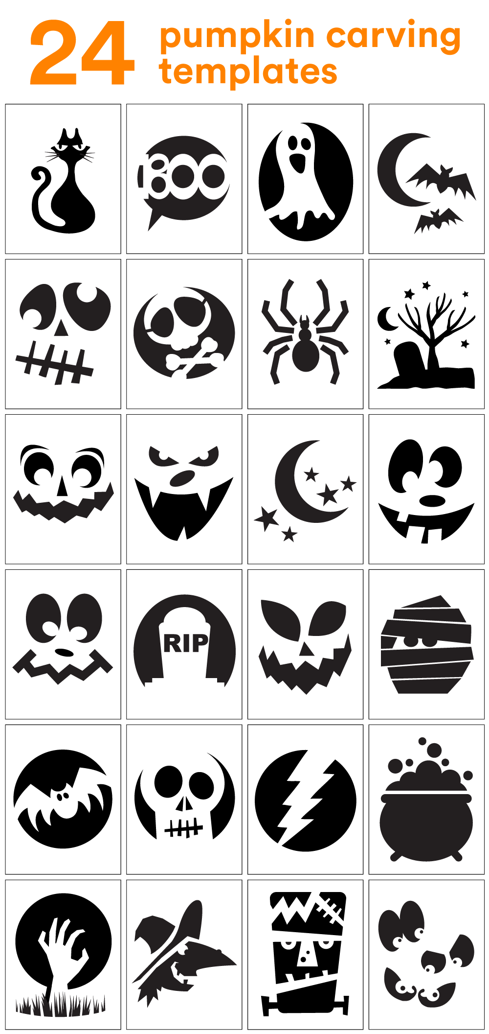 Free Printable Pumpkin Face Templates
