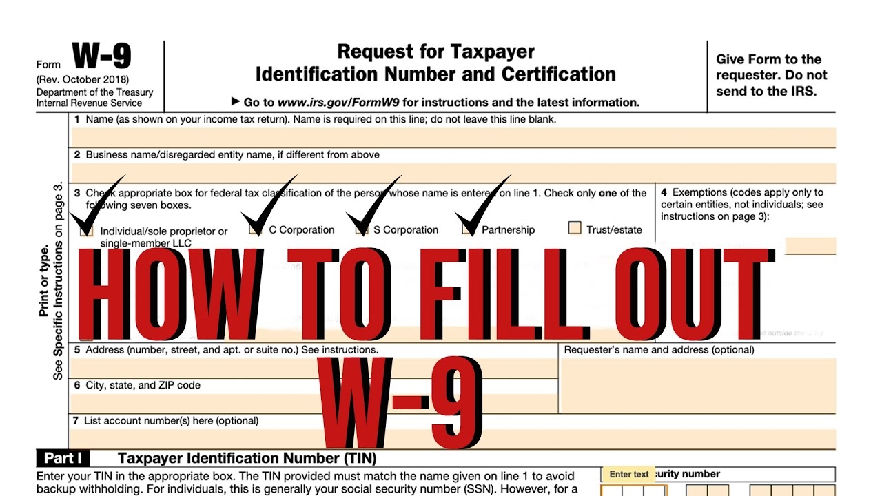 Completed W9 Form Sample