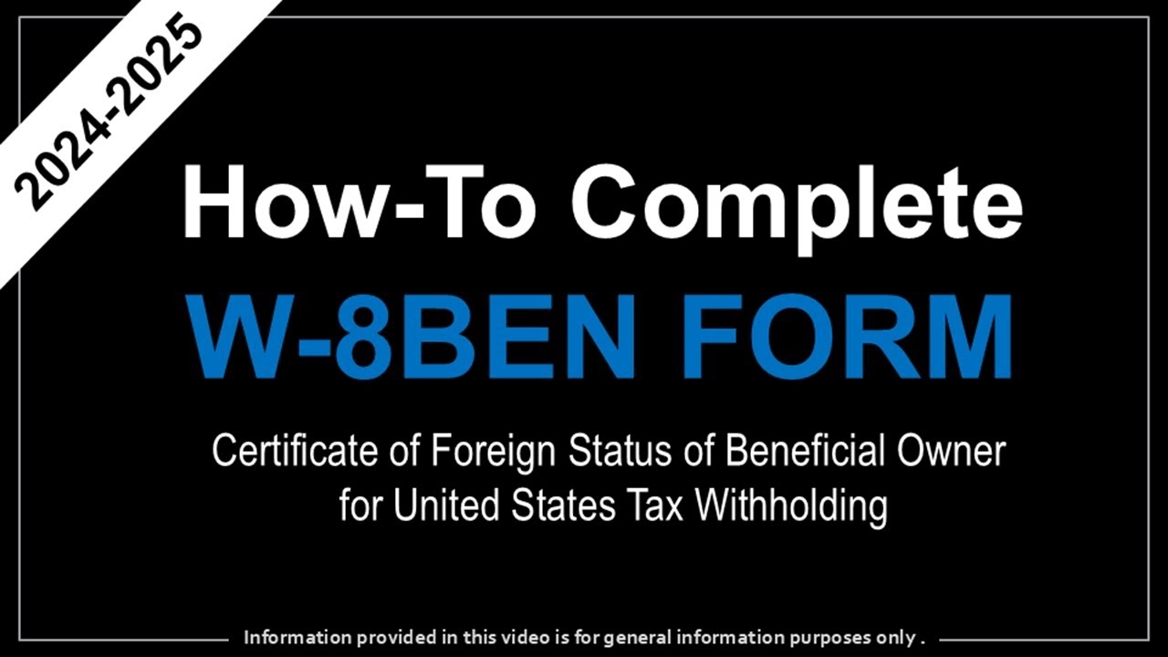 Irs W-8 Form 2024