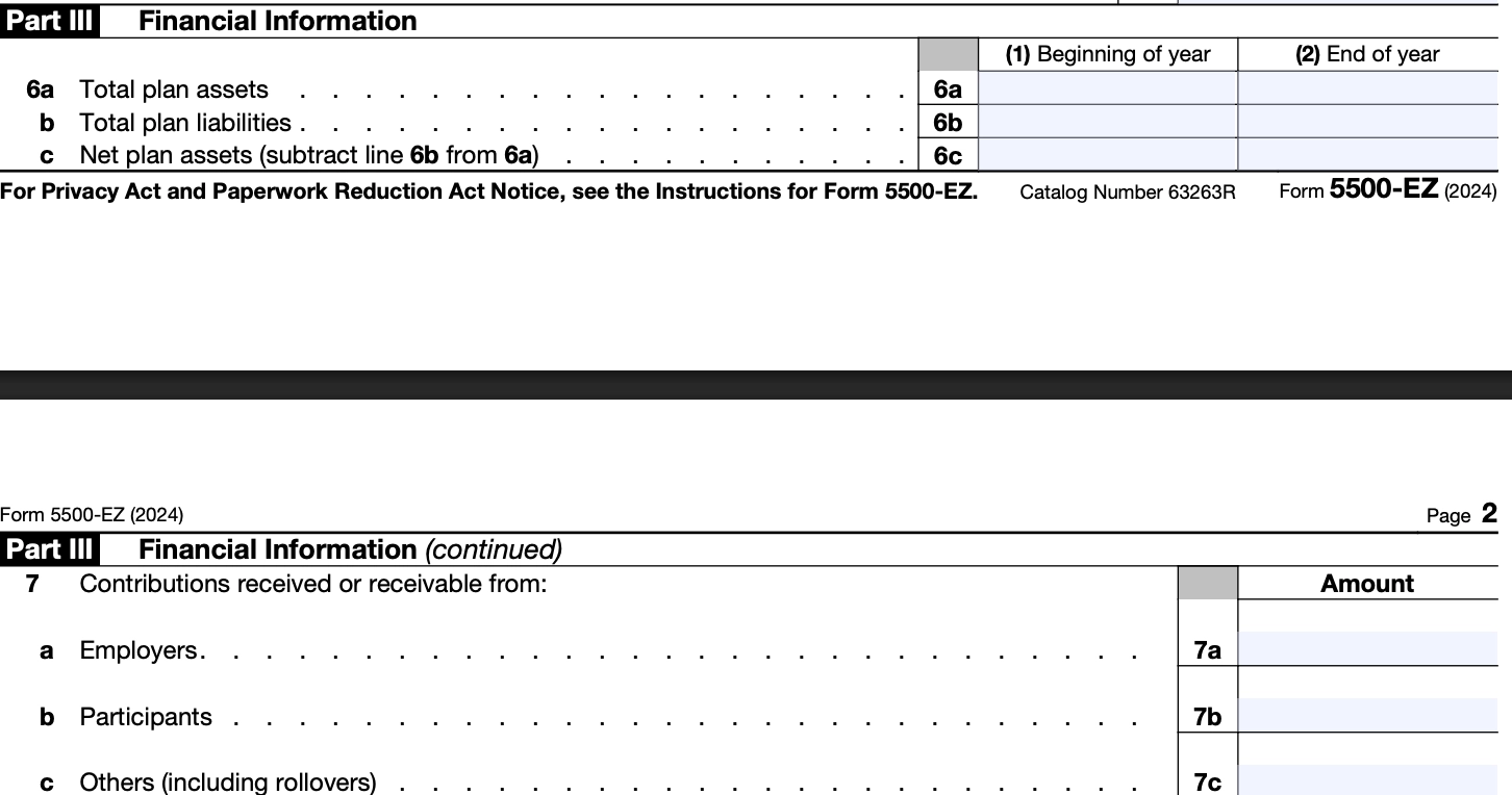 Irs Form 5500 Ez 2024