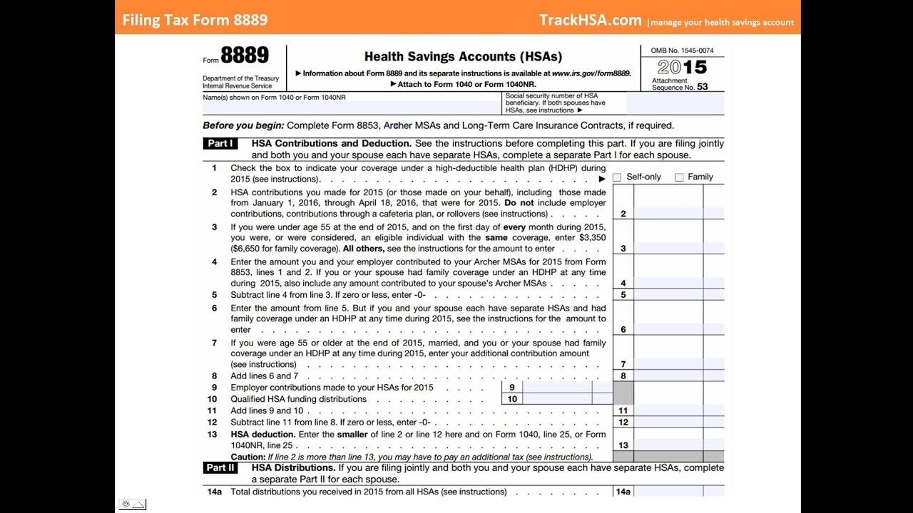 Irs Reporting Form For Hsa Contributions