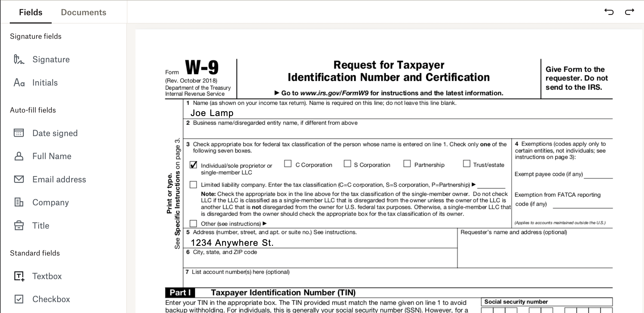 Fill Out W9 Form For Free Online And Print