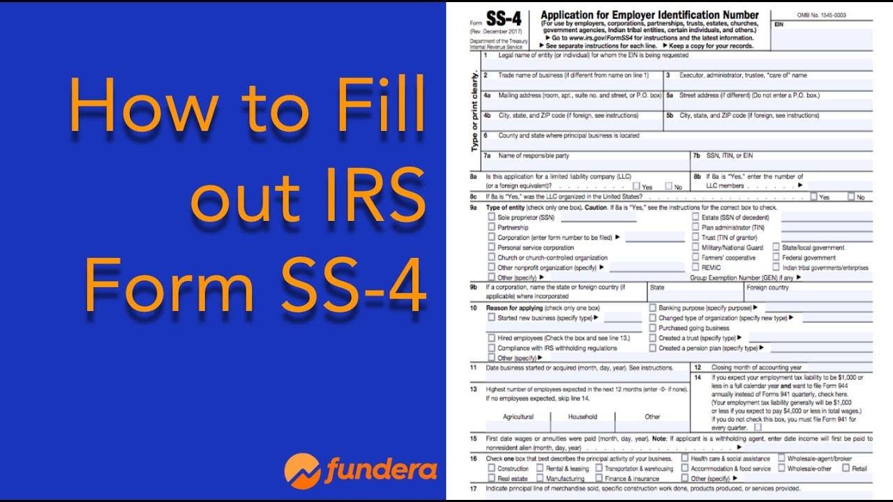 How To Submit Irs Form Ss-4 Online